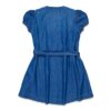 Vestito in denim con maniche corte a sbuffo