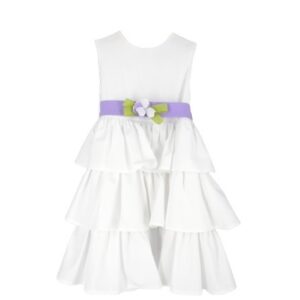 Vestito a balze con cintura