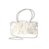 Borsa con manici in strass e tracolla