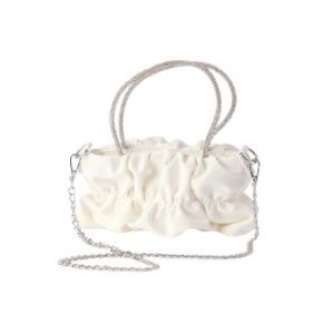 Borsa con manici in strass e tracolla