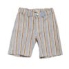 Completo t-shirt ricamo racchetta e bermuda a righe