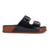 Sandalo doppia fascia con fibbie
