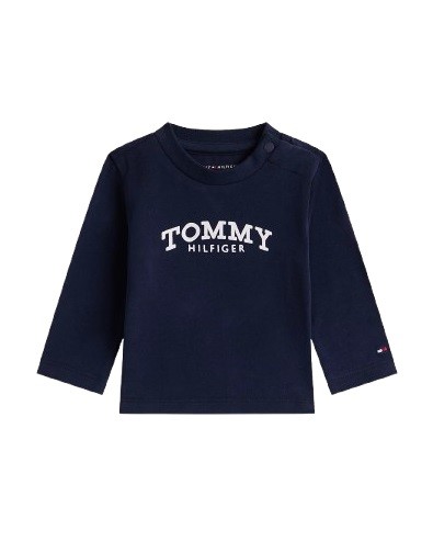 T-shirt manica lunga con stampa logo