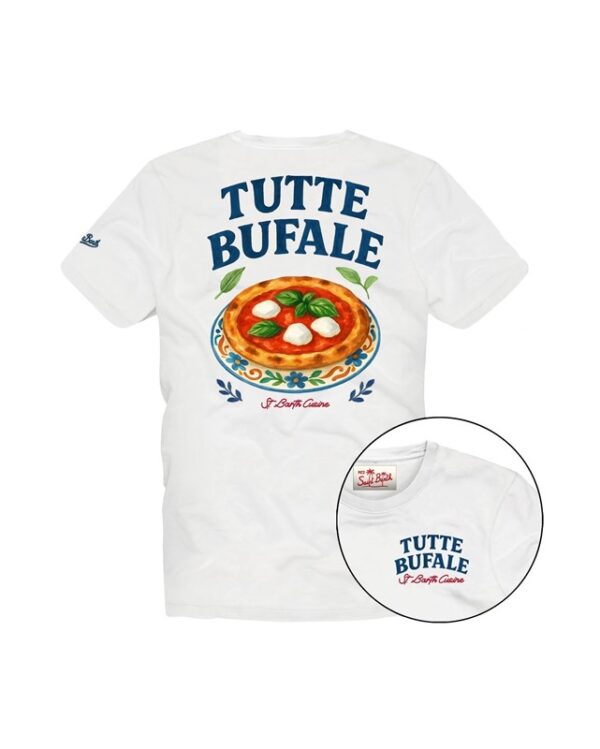 7CED269F20C7001B233A2D5F7073C03B_ T-shirt mezza manica con stampa tutte bufale sul retro