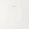 T-shirt mezza manica con applicazioni fiori