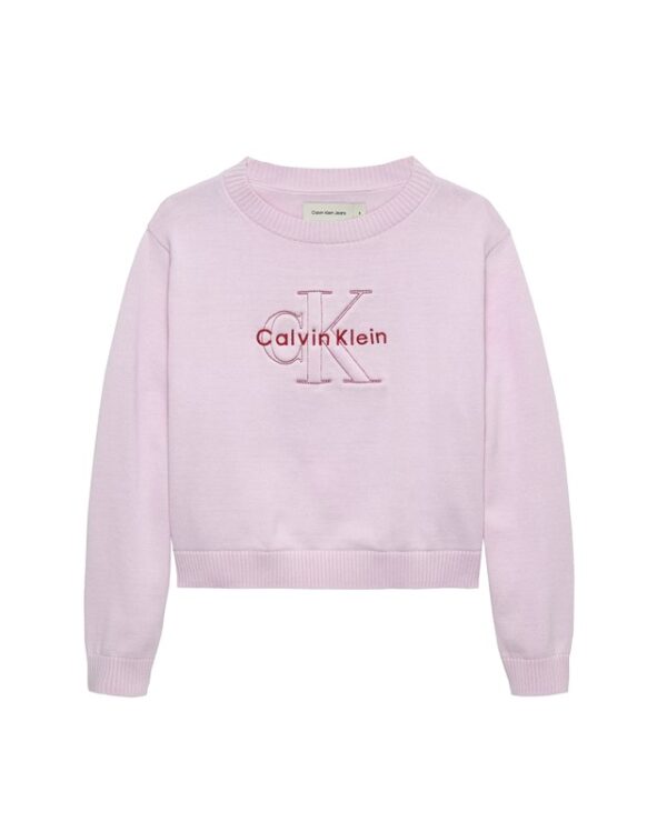 Maglione con ricamo logo