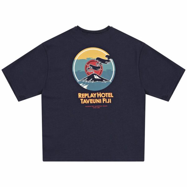 T-shirt mezza manica con stampa sul retro