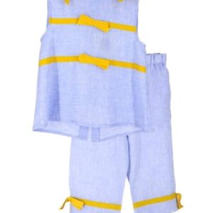 Completo canotta e pantalone con fiocchetti