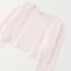 Cardigan in maglia con lavorazione effetto pizzo