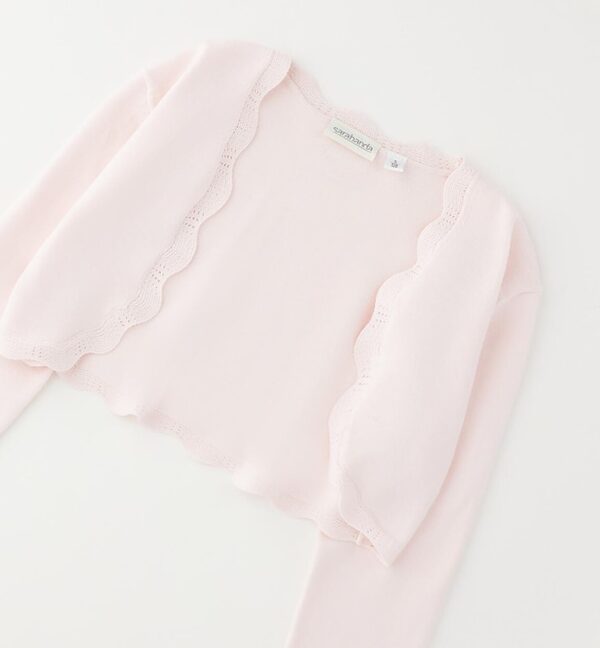 Cardigan in maglia con lavorazione effetto pizzo