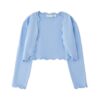 Cardigan in maglia con lavorazione effetto pizzo
