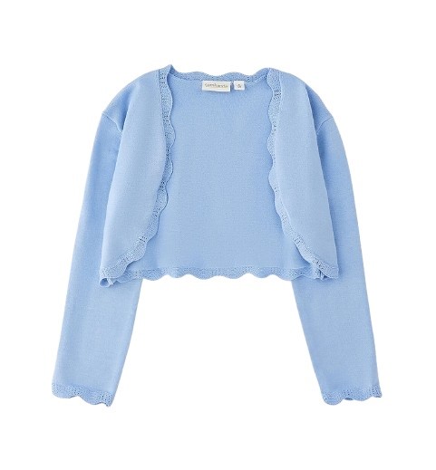 Cardigan in maglia con lavorazione effetto pizzo