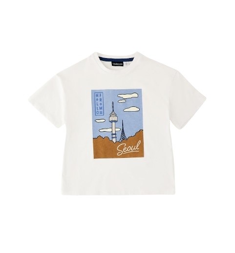 T-shirt mezza manica con stampa