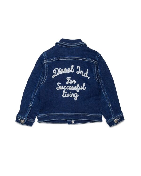 85BFA9F162CBC19E867272FF82B8CAF5_ Giubbino in denim con stampa logo sul retro
