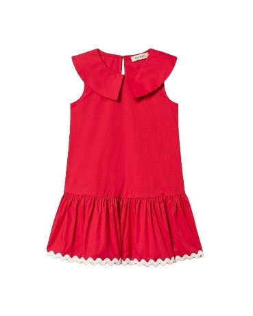 Vestito con colletto e balza