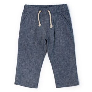 Pantalone in misto lino con coulisse