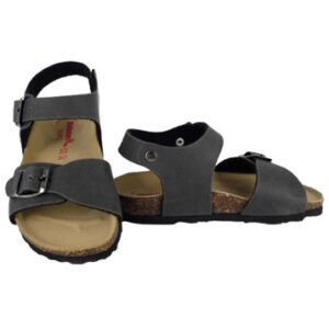 Sandalo in pelle con doppia fibbia