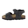 Sandalo in pelle con doppia fibbia