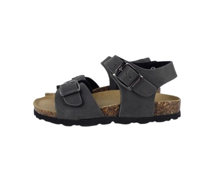 Sandalo in pelle con doppia fibbia