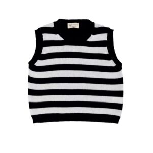 Gilet in maglia a righe