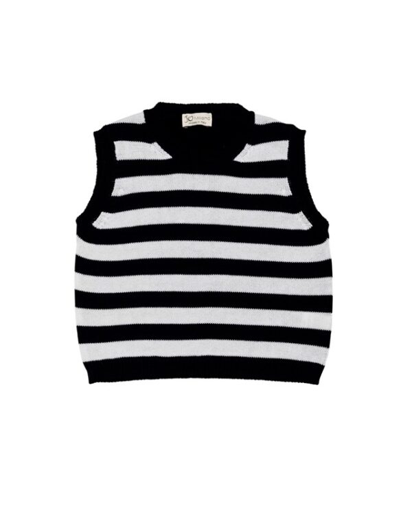Gilet in maglia a righe