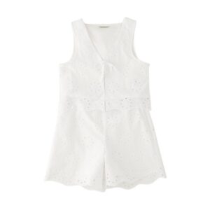 Completo canotta e short in sangallo