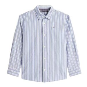 Camicia rigata in cotone