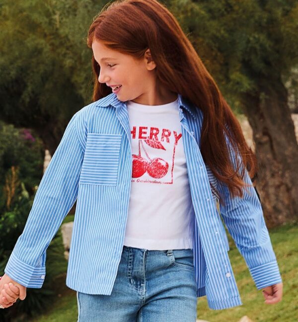 T-shirt mezza manica con stampa cherry