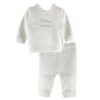 Completo due pezzi con ricamo hello world