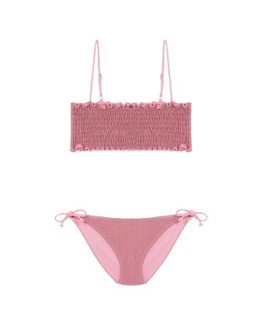 962F06D5438693973445517DC74F7790_ Bikini in lurex con ricamo punto smock