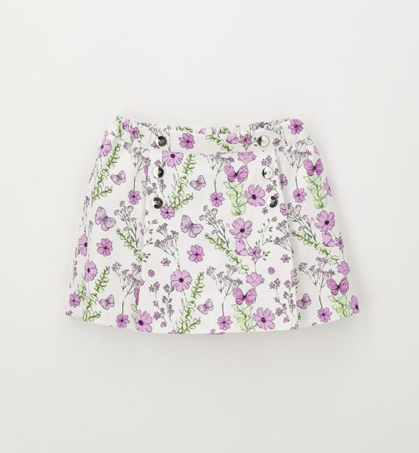 Gonna/short fantasia floreale con farfalline