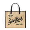 Borsa vivian media effetto rafia con logo ricaamato