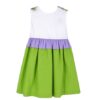Vestito smanicato con fiori sulle spalle