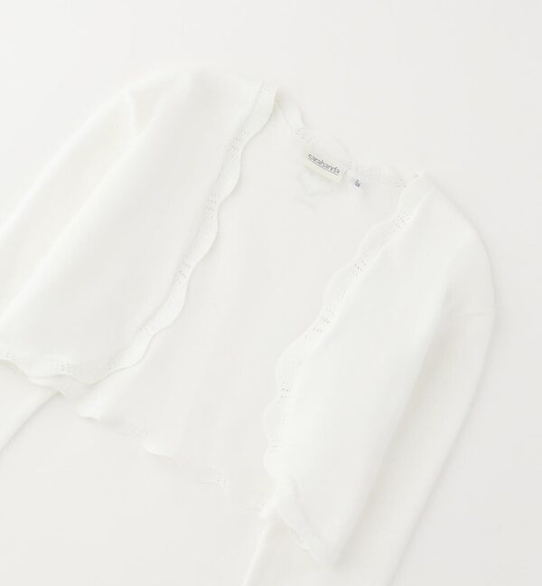 Cardigan in maglia con lavorazione effetto pizzo