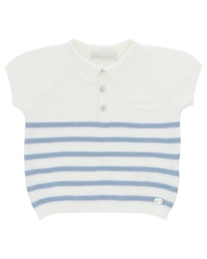 Completo polo a righe e bermuda