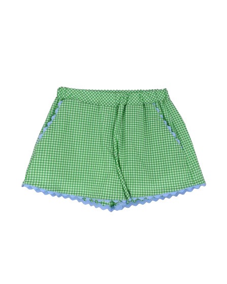 Completo t-shirt maniche alette vichy e short