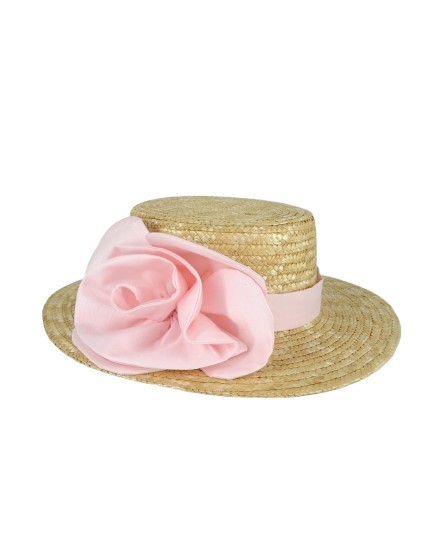Cappello in paglia con fiore