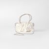 Borsa con manici in strass e tracolla