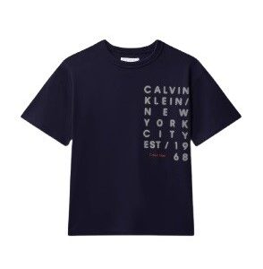 T-shirt mezza manica con scritta logo