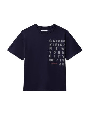 T-shirt mezza manica con scritta logo