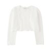 Cardigan in maglia con lavorazione effetto pizzo