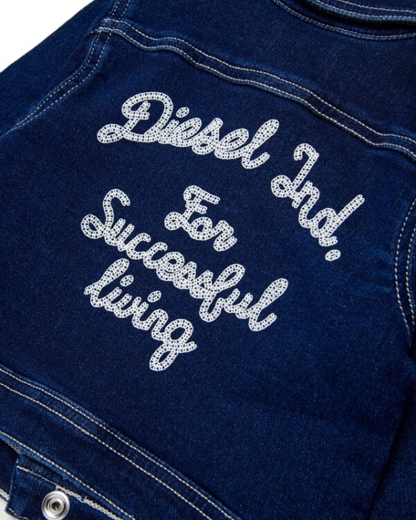AB2EFB15894CDAB71D644B98D6F99630_ Giubbino in denim con stampa logo sul retro