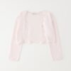 Cardigan in maglia con lavorazione effetto pizzo