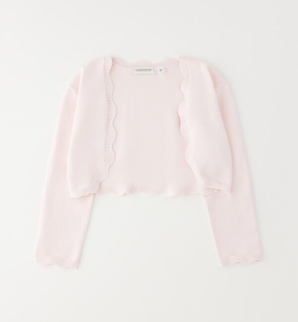 Cardigan in maglia con lavorazione effetto pizzo