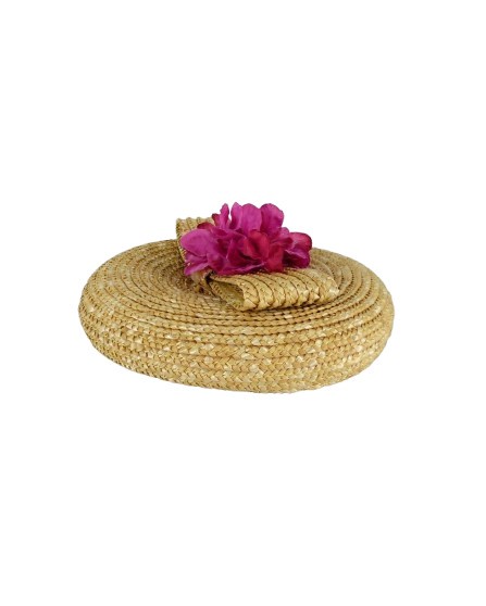 Cappello in paglia con fiore