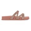 Sandalo con fasce in micro glitter