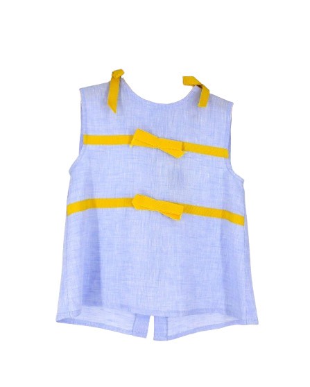 Completo canotta e pantalone con fiocchetti