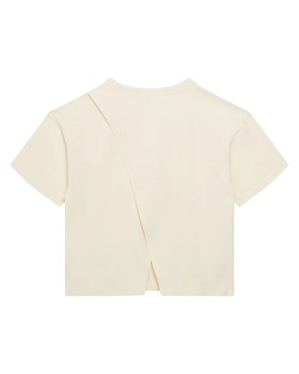 T-shirt mezza manica con pannello incrociato sul retro
