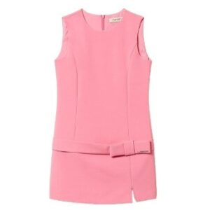 Vestito smanicato con fiocco