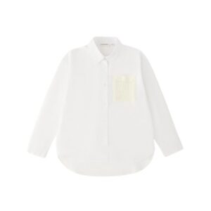 Camicia manica lunga con taschino in maglia